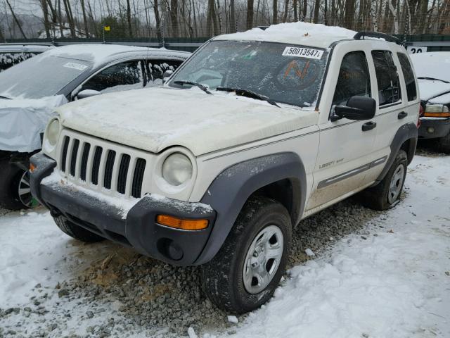 1J4GL48K42W327062 - 2002 JEEP LIBERTY SP WHITE photo 2