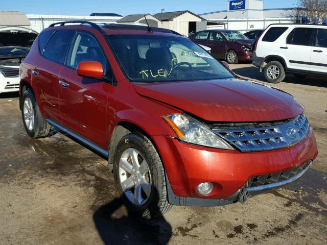 JN8AZ08T06W402118 - 2006 NISSAN MURANO SL BURGUNDY photo 1