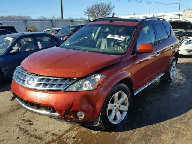 JN8AZ08T06W402118 - 2006 NISSAN MURANO SL BURGUNDY photo 2