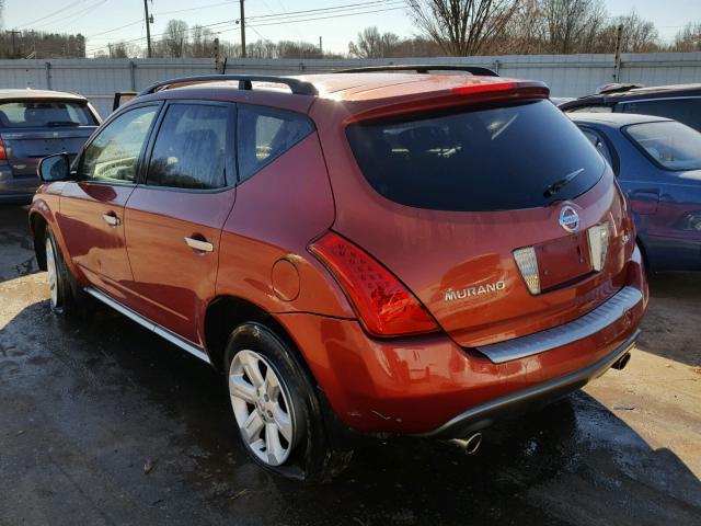 JN8AZ08T06W402118 - 2006 NISSAN MURANO SL BURGUNDY photo 3