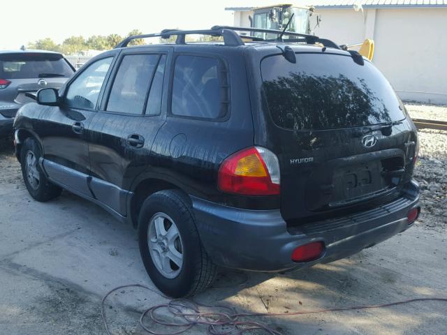 KM8SC13D64U726587 - 2004 HYUNDAI SANTA FE G BLACK photo 3