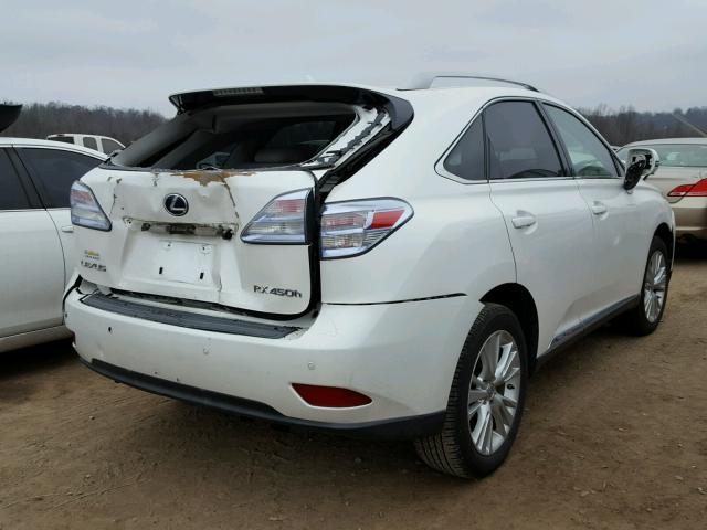 JTJBC1BA5A2018461 - 2010 LEXUS RX 450 WHITE photo 4