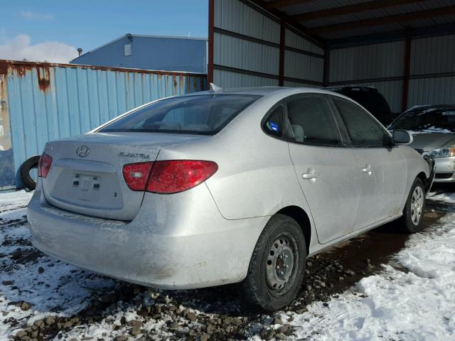 KMHDU46D69U666577 - 2009 HYUNDAI ELANTRA GL SILVER photo 4