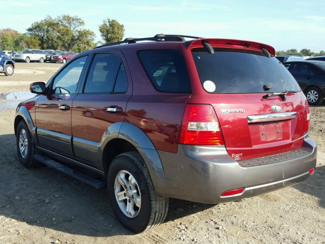 KNDJD736475697994 - 2007 KIA SORENTO EX RED photo 3