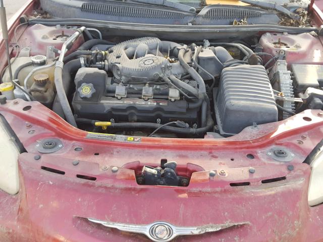 1C3EL75R12N216561 - 2002 CHRYSLER SEBRING GT RED photo 7