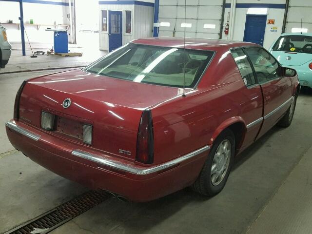 1G6ET1298WU607525 - 1998 CADILLAC ELDORADO T MAROON photo 4