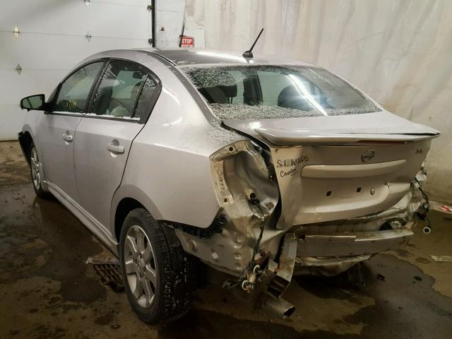 3N1AB6AP8CL652839 - 2012 NISSAN SENTRA 2.0 SILVER photo 3