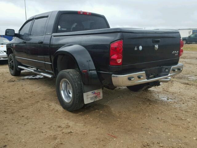 3D7MX49C17G754523 - 2007 DODGE RAM 3500 BLACK photo 3