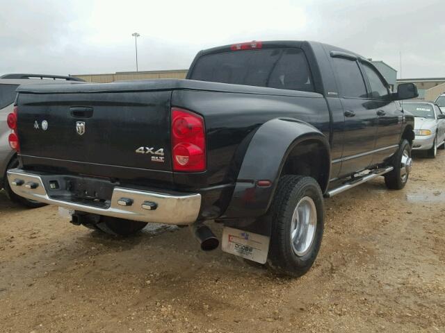 3D7MX49C17G754523 - 2007 DODGE RAM 3500 BLACK photo 4