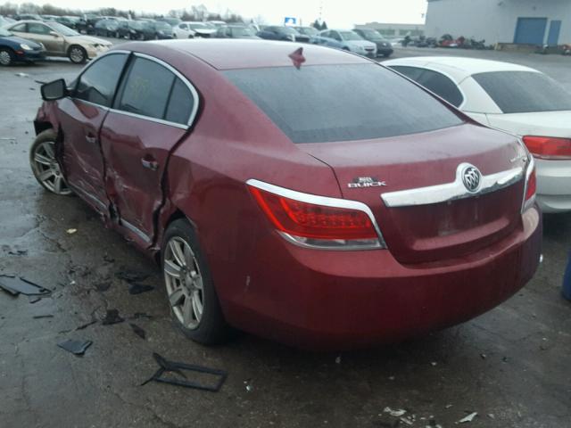 1G4GC5ED5BF220230 - 2011 BUICK LACROSSE C MAROON photo 3