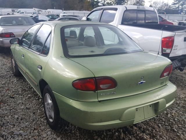 1G1JC524X27364258 - 2002 CHEVROLET CAVALIER B GREEN photo 3