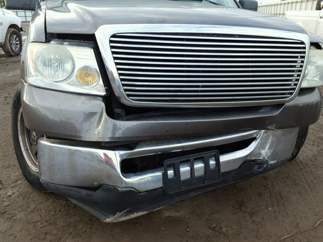 1FTPX12V96NB46269 - 2006 FORD F150 GRAY photo 9