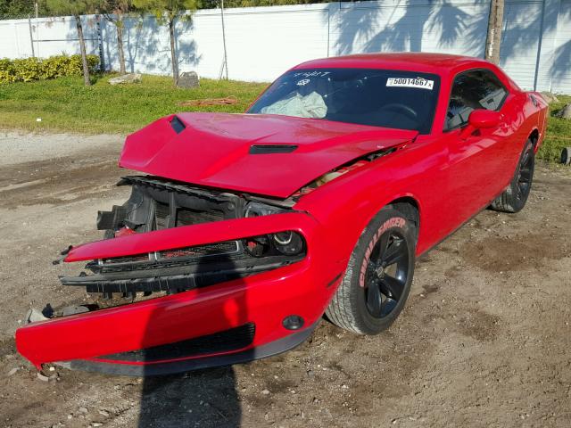 2C3CDZAG9GH171700 - 2016 DODGE CHALLENGER RED photo 2