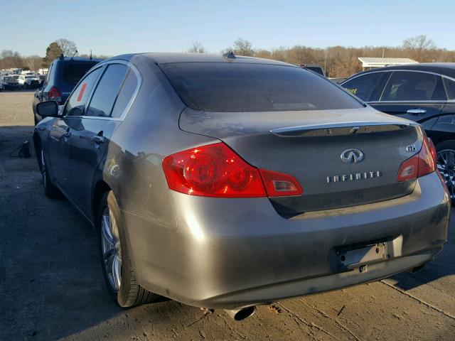 JN1DV6AP9CM810955 - 2012 INFINITI G25 BASE GRAY photo 3