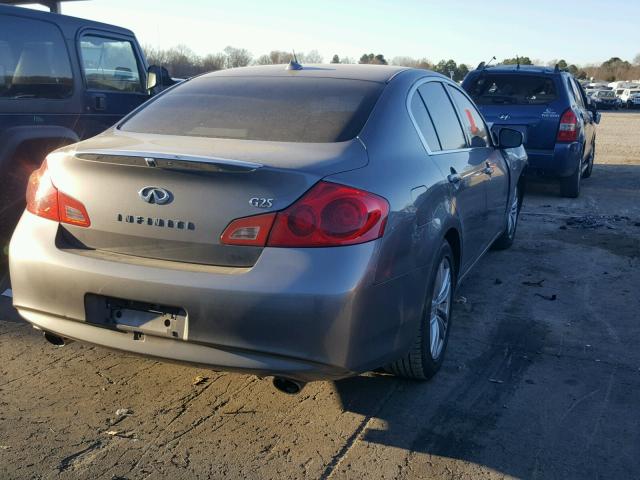 JN1DV6AP9CM810955 - 2012 INFINITI G25 BASE GRAY photo 4