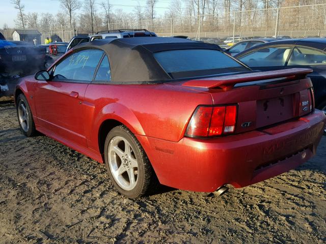 1FAFP45X93F447498 - 2003 FORD MUSTANG GT RED photo 3