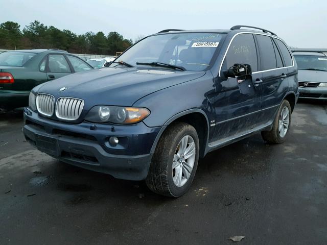 5UXFB53575LV19656 - 2005 BMW X5 4.4I BLUE photo 2