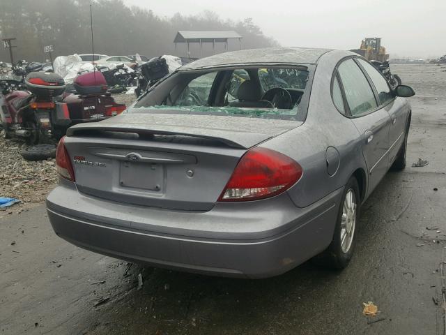 1FAHP56U66A145302 - 2006 FORD TAURUS SEL GRAY photo 4