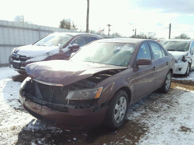 5NPET46C88H379575 - 2008 HYUNDAI SONATA GLS BURGUNDY photo 2