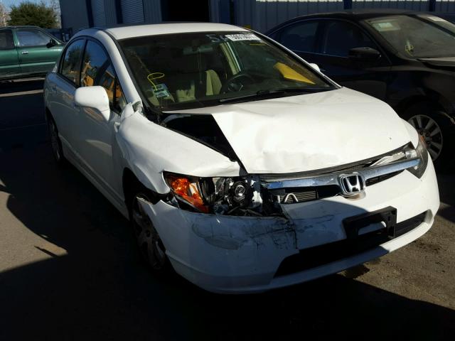 2HGFA16508H357817 - 2008 HONDA CIVIC LX WHITE photo 1