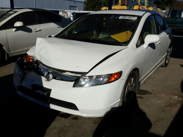 2HGFA16508H357817 - 2008 HONDA CIVIC LX WHITE photo 2