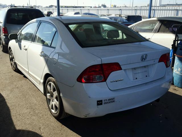 2HGFA16508H357817 - 2008 HONDA CIVIC LX WHITE photo 3