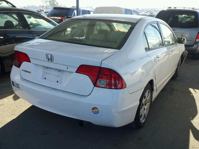 2HGFA16508H357817 - 2008 HONDA CIVIC LX WHITE photo 4