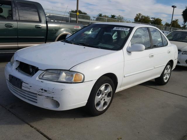 3N1CB51A53L557377 - 2003 NISSAN SENTRA GXE WHITE photo 2