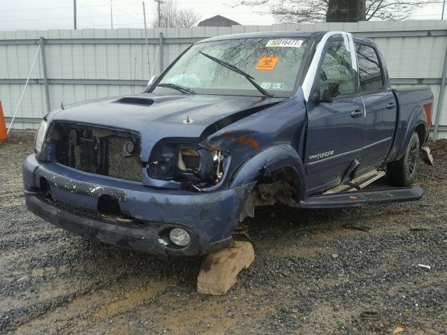 5TBDT44104S464193 - 2004 TOYOTA TUNDRA DOU BLUE photo 2