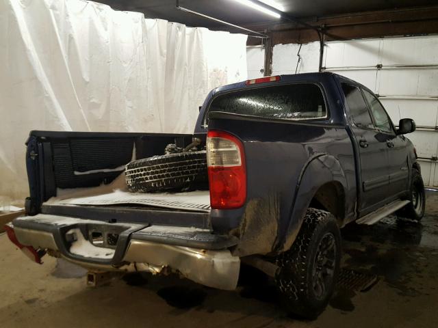 5TBDT44104S464193 - 2004 TOYOTA TUNDRA DOU BLUE photo 4