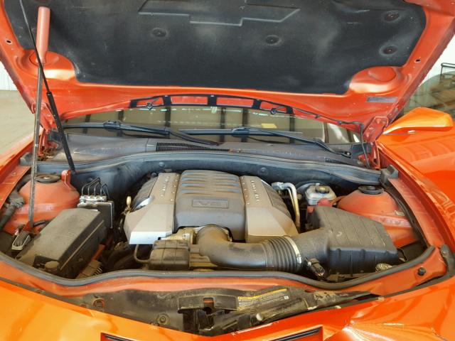 2G1FT1EW4A9221993 - 2010 CHEVROLET CAMARO SS ORANGE photo 7