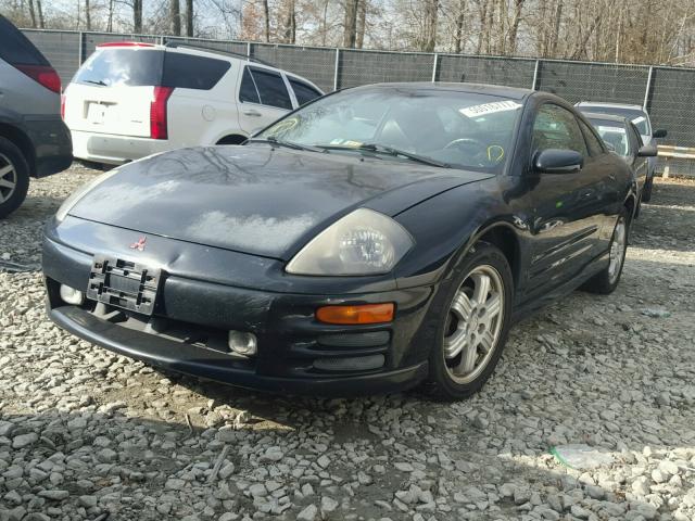 4A3AC54H51E069048 - 2001 MITSUBISHI ECLIPSE GT BLACK photo 2