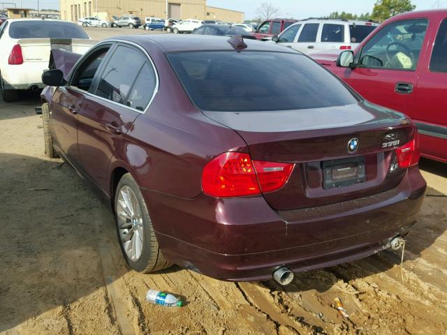 WBAPM73519E191685 - 2009 BMW 335 I MAROON photo 3