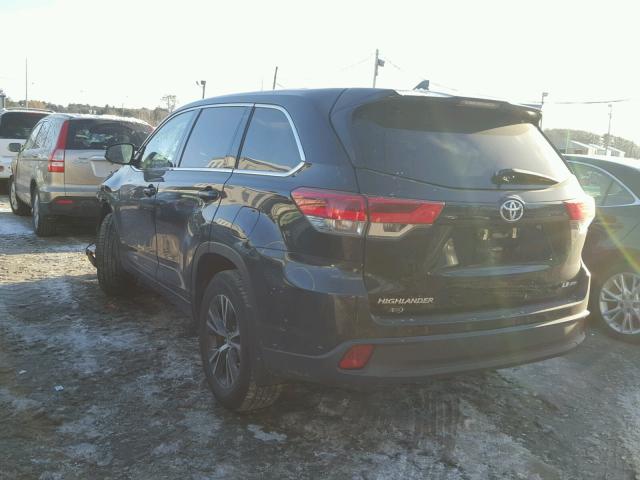 5TDBZRFHXHS374141 - 2017 TOYOTA HIGHLANDER BLACK photo 3