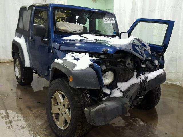 1J4FA24139L734711 - 2009 JEEP WRANGLER X BLUE photo 1