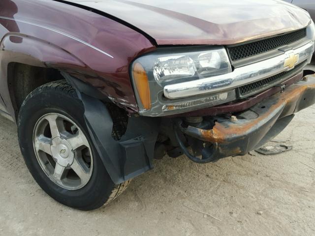 1GNDS13S362245832 - 2006 CHEVROLET TRAILBLAZE MAROON photo 9