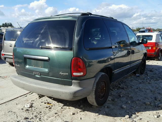 2P4FP25B9VR262927 - 1997 PLYMOUTH VOYAGER GREEN photo 4