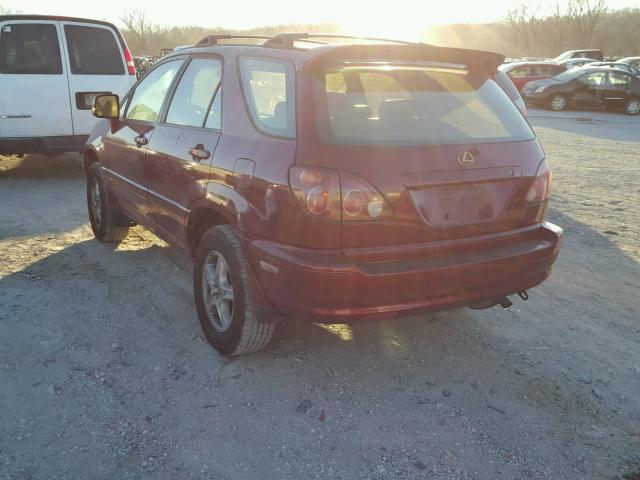 JT6HF10UXY0132163 - 2000 LEXUS RX 300 BURGUNDY photo 3