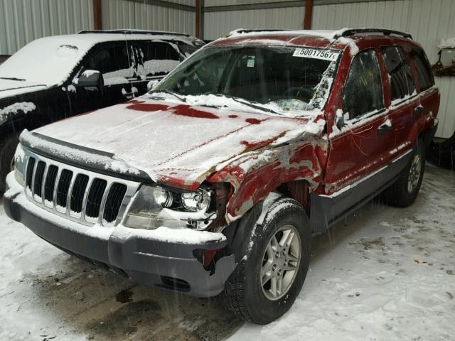 1J4GW48S23C566278 - 2003 JEEP GRAND CHER RED photo 2