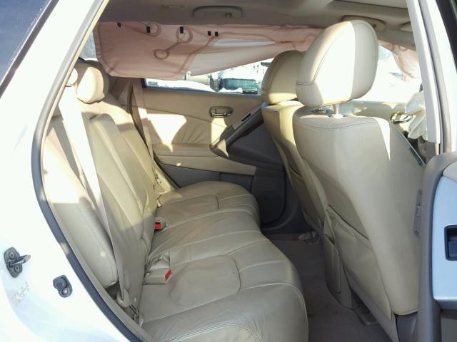 JN8AZ18W49W117782 - 2009 NISSAN MURANO S WHITE photo 6