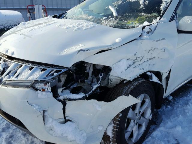 JN8AZ18W49W117782 - 2009 NISSAN MURANO S WHITE photo 9