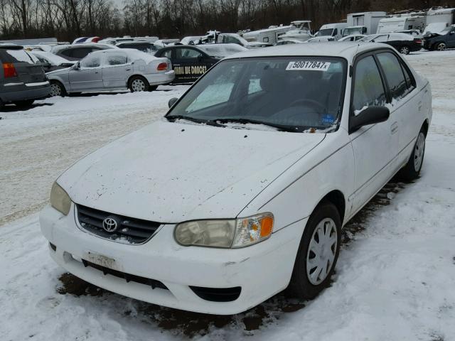 1NXBR12E71Z498880 - 2001 TOYOTA COROLLA CE WHITE photo 2