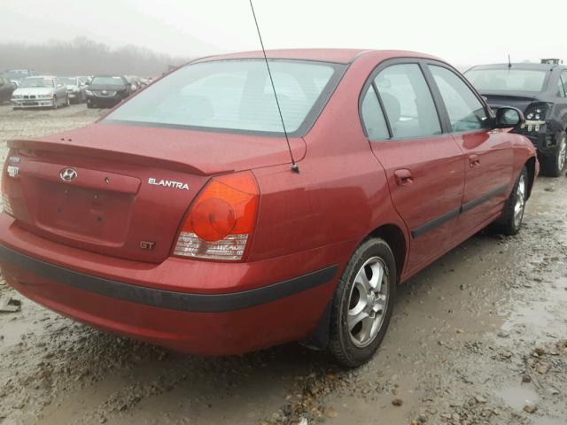 KMHDN46DX5U160645 - 2005 HYUNDAI ELANTRA GL RED photo 4