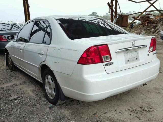 JHMES96613S025531 - 2003 HONDA CIVIC HYBR WHITE photo 3