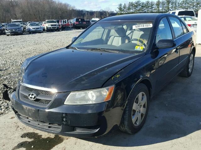 5NPET46C87H194893 - 2007 HYUNDAI SONATA GLS BLACK photo 2