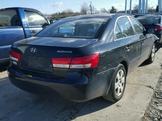 5NPET46C87H194893 - 2007 HYUNDAI SONATA GLS BLACK photo 4