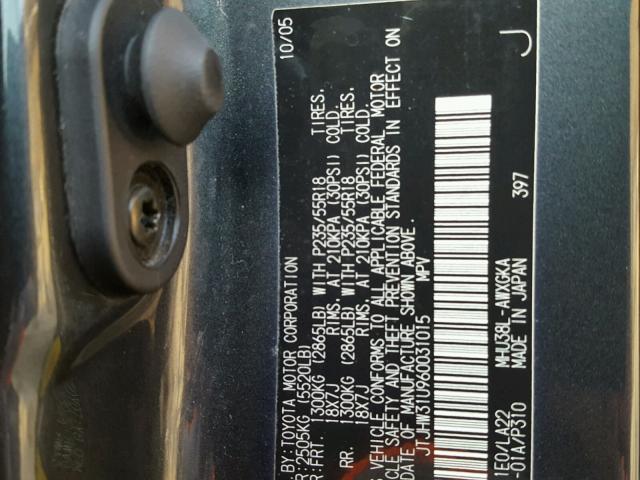 JTJHW31U960031015 - 2006 LEXUS RX 400 GRAY photo 10