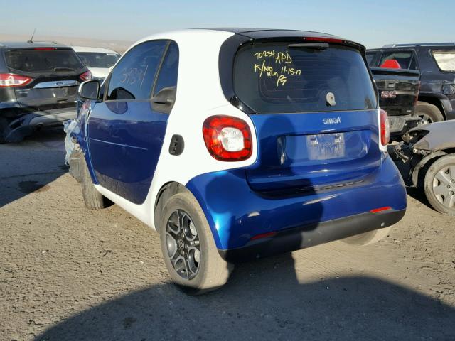 WMEFJ5DA3GK052729 - 2016 SMART FORTWO BLUE photo 3