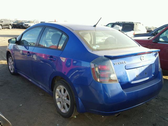 3N1AB6AP0BL623527 - 2011 NISSAN SENTRA 2.0 BLUE photo 3