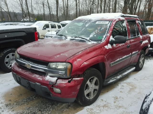 1GNDT13S022277791 - 2002 CHEVROLET TRAILBLAZE RED photo 2